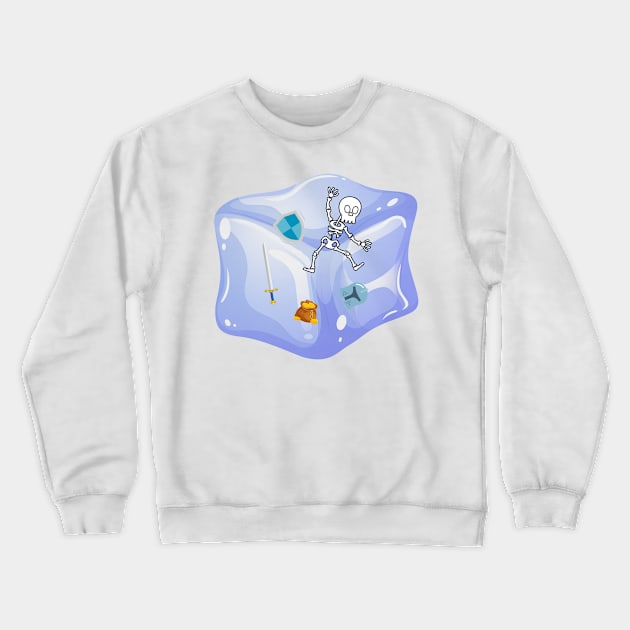 Gelatinous Cube - Blue Crewneck Sweatshirt by NerdySparkleGoth